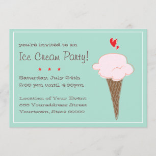 Ice Cream Party Invitation