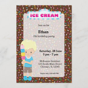 Ice cream party invitation