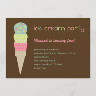 Ice Cream Party Invitation