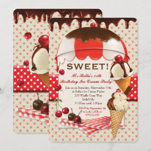 Ice Cream Party Invitations