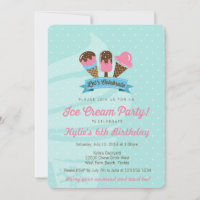 Ice Cream Party Kid's Summer Birthday Celebration