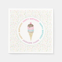 Ice Cream Party Napkins