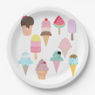 Ice Cream Party Paper Plate