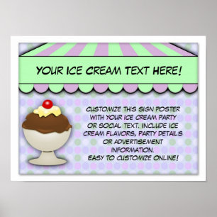 Ice Cream Party, Pastel Sweet Shoppe Poster