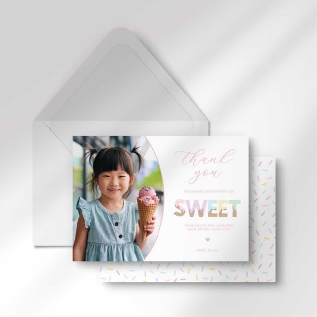 Ice Cream Party Thank You Card (Creator Uploaded)
