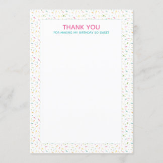 Ice Cream Party Thank You Note Invitation