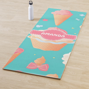 Ice cream Pastel Colourful Personalised Pattern Yoga Mat