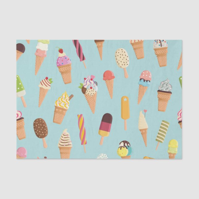 Ice cream pastels tissue paper (Front)