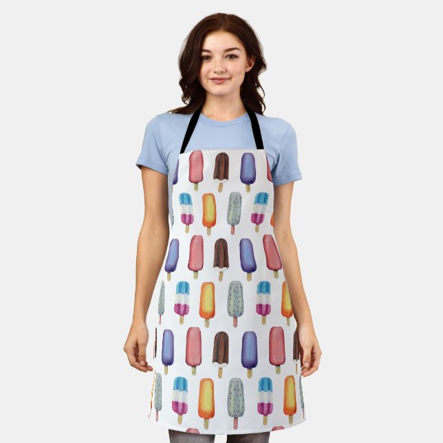 Ice Cream Pattern Apron (Worn)