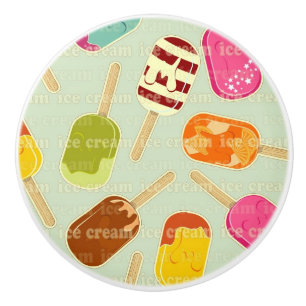 Ice Cream Pattern Ceramic Knob