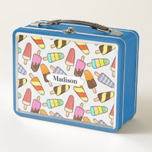 Ice Cream Pattern custom name lunch boxes