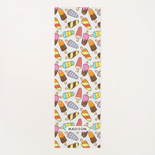 Ice Cream Pattern custom name yoga mat