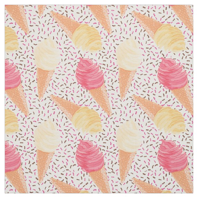 Ice Cream Pattern fabric (Swatch)