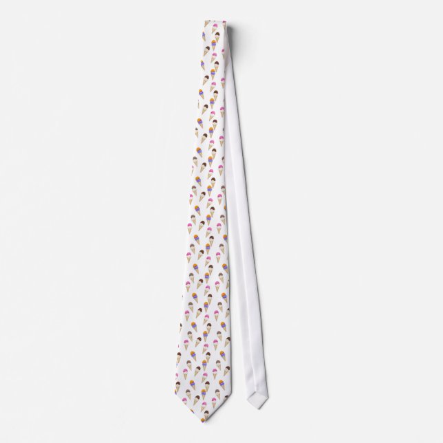 Ice cream pattern fun tie (Front)