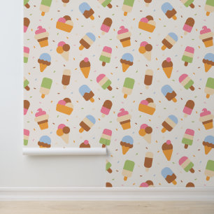 Ice Cream Pattern, Ice Cream Cone, Ice Popsicle Wallpaper