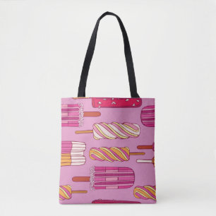 Ice cream pattern,illustration. tote bag