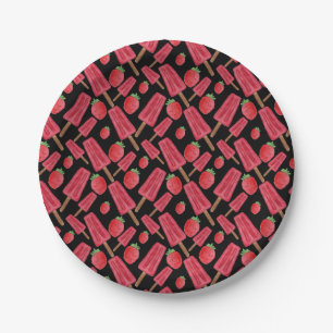 Ice cream pattern   Lollies pattern   lollipop 10 Paper Plate