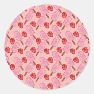 Ice cream pattern Lollies pattern lollipop 19 Classic Round Sticker