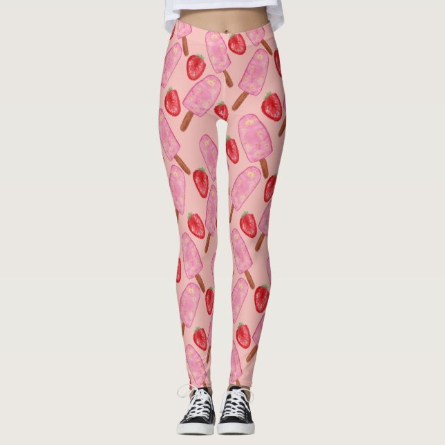Ice cream pattern | Lollies pattern | lollipop 19 Leggings (Front)