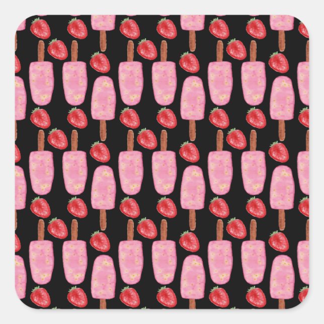 Ice cream pattern | Lollies pattern | lollipop 1 Square Sticker (Front)