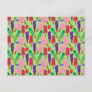 Ice cream pattern Lollies pattern lollipop 22 Postcard