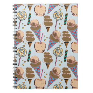 Ice cream pattern Lollies pattern lollipop 25 Notebook