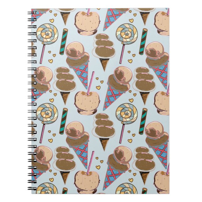 Ice cream pattern | Lollies pattern | lollipop 25 Notebook (Front)