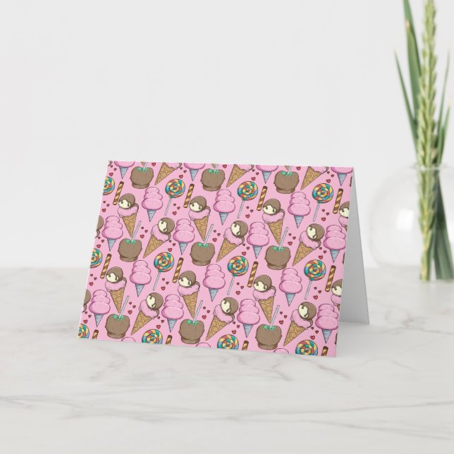 Ice cream pattern | Lollies pattern | lollipop 26 Card (Front)