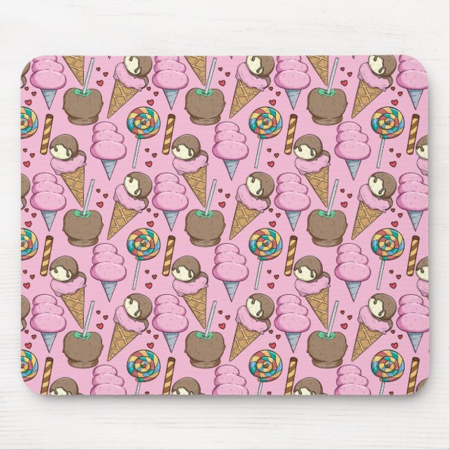 Ice cream pattern | Lollies pattern | lollipop 26 Mouse Mat (Front)