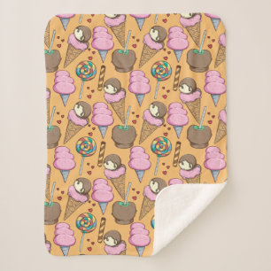 Ice cream pattern   Lollies pattern   lollipop 26 Sherpa Blanket