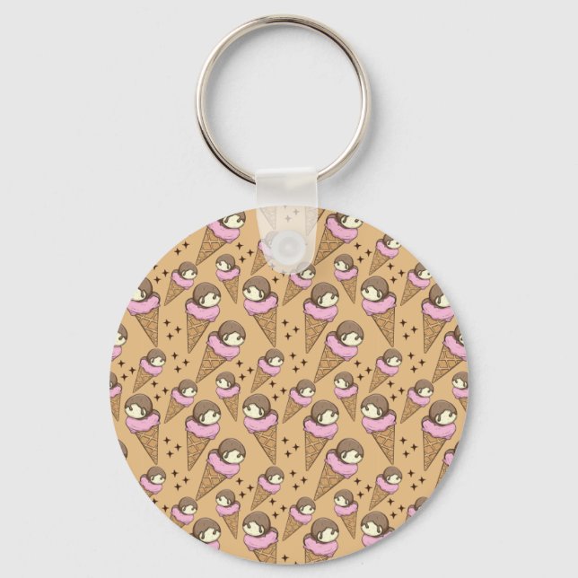 Ice cream pattern | Lollies pattern | lollipop 27 Key Ring (Front)