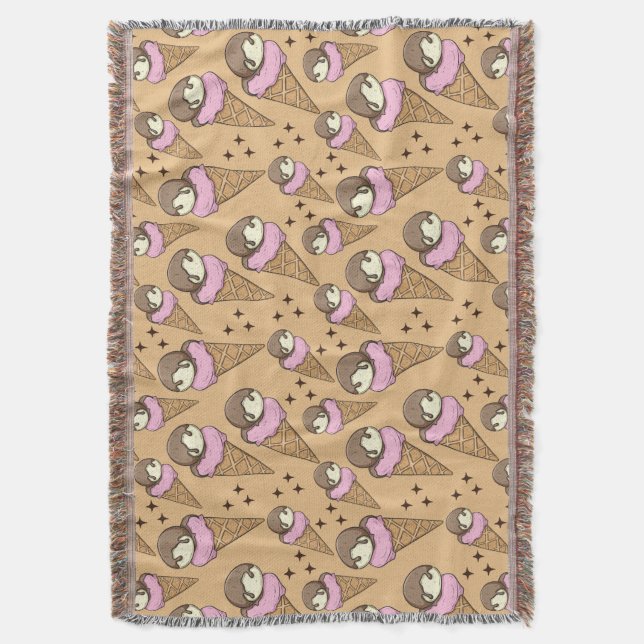 Ice cream pattern | Lollies pattern | lollipop 27 Throw Blanket (Front Vertical)