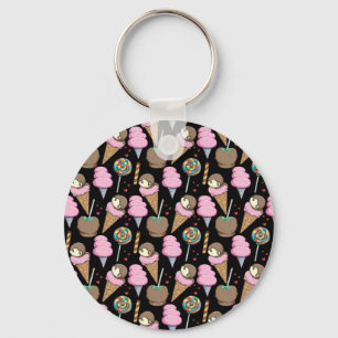 Ice cream pattern   Lollies pattern   lollipop 28 Key Ring