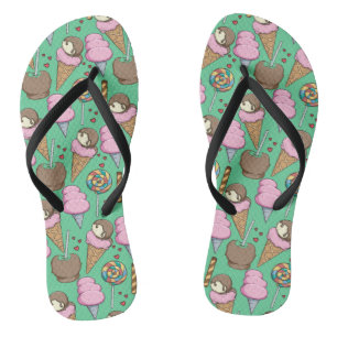 Ice cream pattern Lollies pattern lollipop 29 Flip Flops
