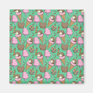 Ice cream pattern   Lollies pattern   lollipop 29 Magnet