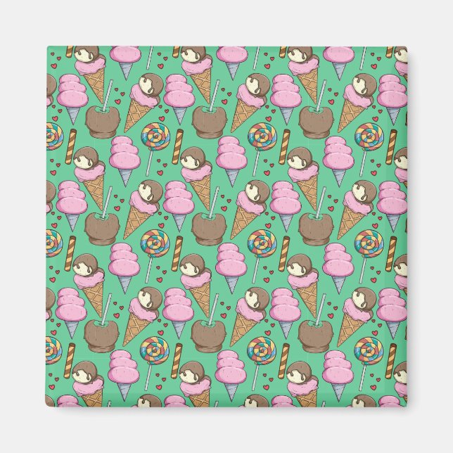 Ice cream pattern | Lollies pattern | lollipop 29 Magnet (Front)