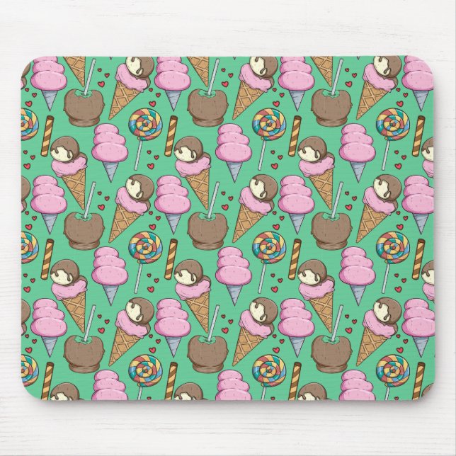 Ice cream pattern | Lollies pattern | lollipop 29 Mouse Mat (Front)