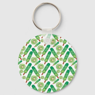 Ice cream pattern Lollies pattern lollipop 3 Key Ring