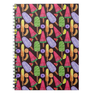 Ice cream pattern Lollies pattern lollipop 4 Notebook