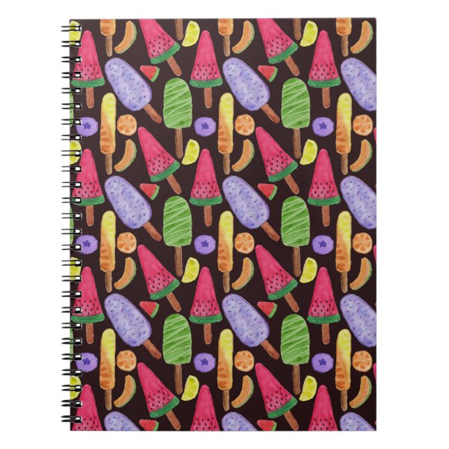Ice cream pattern | Lollies pattern | lollipop 4 Notebook (Front)