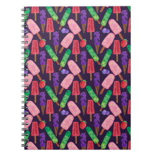 Ice cream pattern Lollies pattern lollipop 6 Notebook