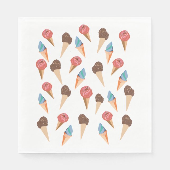 Ice cream pattern napkin (Front)