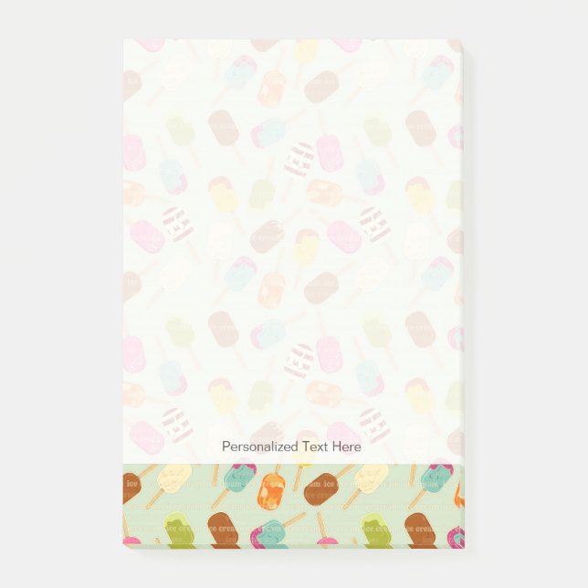 Ice Cream Pattern Post-it Notes (Front)