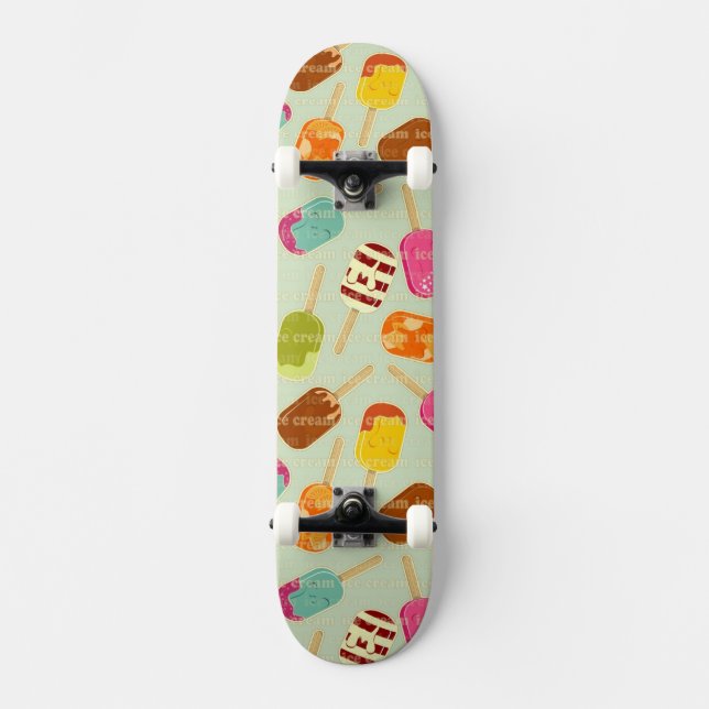 Ice Cream Pattern Skateboard (Front)