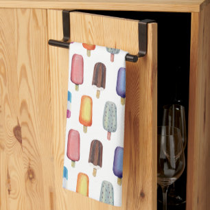 Ice Cream Pattern Tea Towel