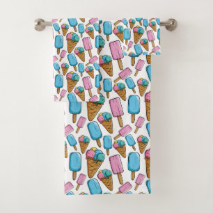 Ice Cream Pattern towel set