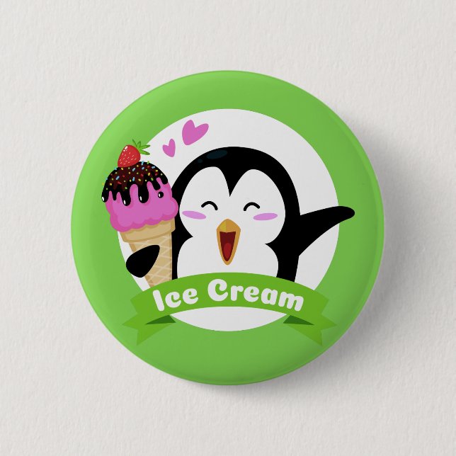Ice Cream Penguin buttons (Front)