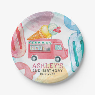 Ice Cream Personalised Party Paper Plate