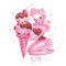 Ice Cream Pin Up Doll -Cherry Chocolate Sauce