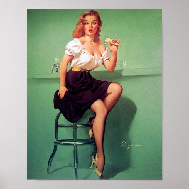 Ice Cream Pin Up Poster (Front)